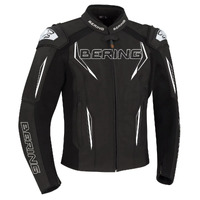 Bering Sprint R CE Leather Motorcycle Jacket Black White 50% OFF Clearance Sale