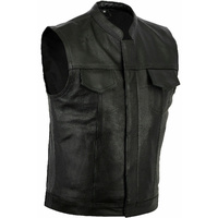 BGA Sons of Anarchy Motorcycle Leather Vest Black