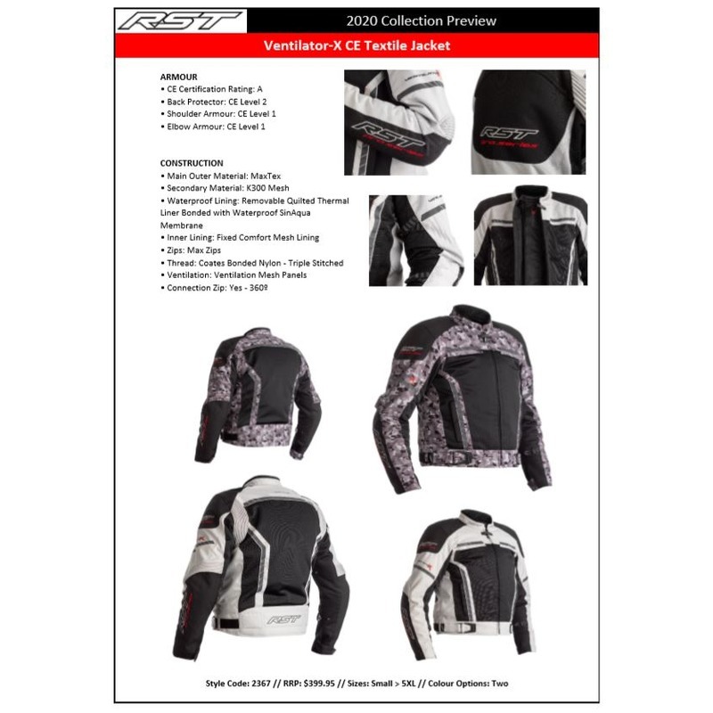 RST Pro Series Ventilator-X Textile Jacket Camo