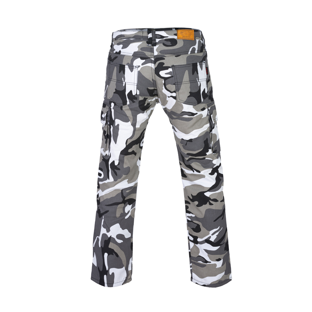 Relaxed Heavily Distressed Camo Trouser | boohoo