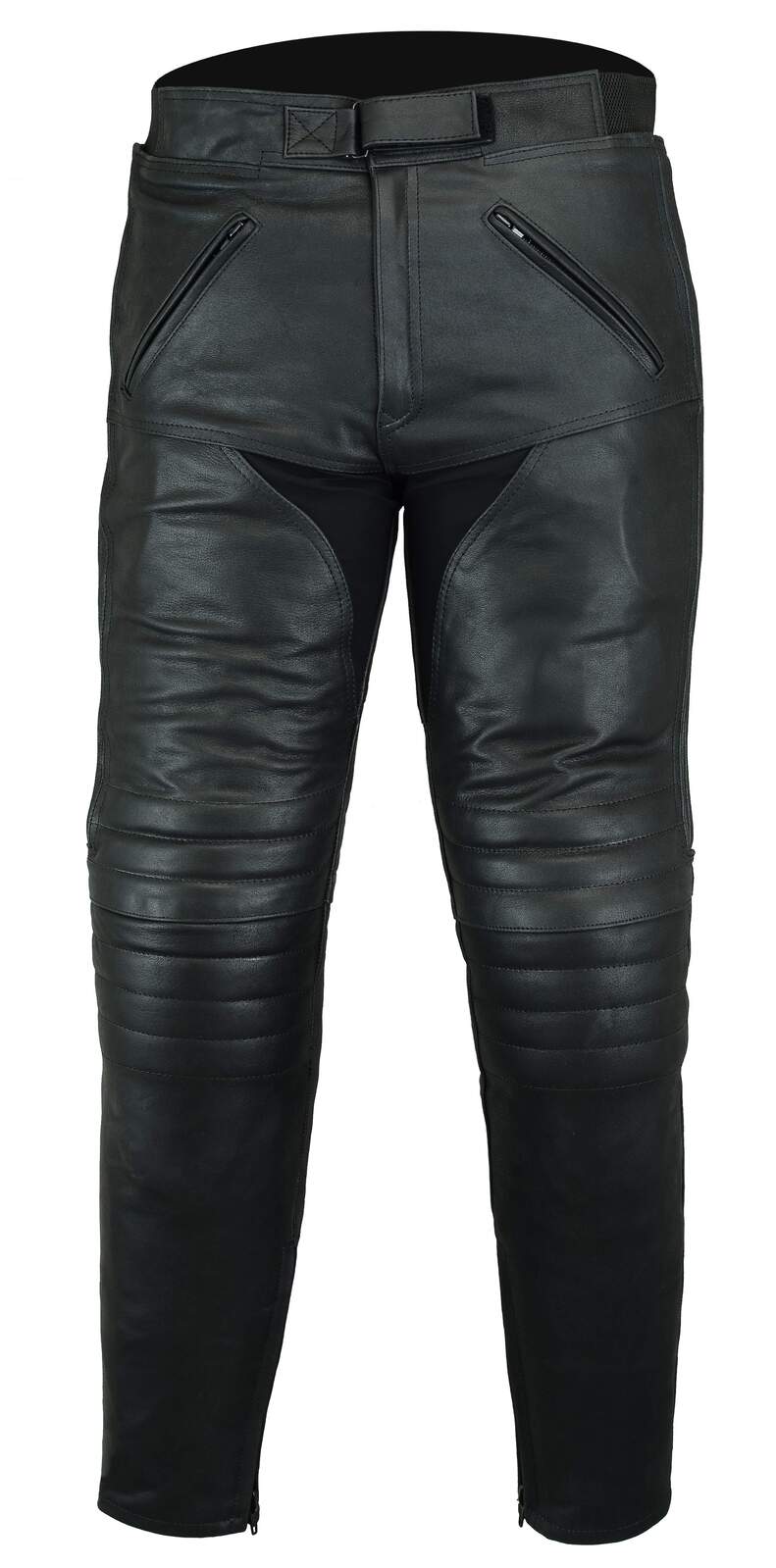MENS MOTORCYCLE MOTORBIKE CRUISER STYLE TOURING SOFT LEATHER PANTS
