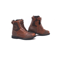 BGA Assault WP Distressed Leather Urban Motorcycle Boots Brown