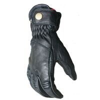 Roadhouse Ladies Soft Leather Button Gloves Black