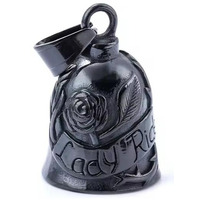 Black Lady Rider Motorcycle Guardian Bell New