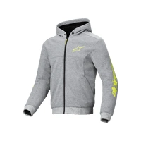 Alpinestars Chrome V2 Tech Motorcycle Hoodie Grey Yellow