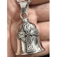 Celtic Cross 2 Motorcycle Guardian Bell New