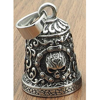 Chain and Skull Motorcycle Guardian Bell Silver New