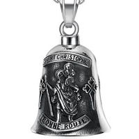 St Christopher Shield Motorcycle Guardian Bell New