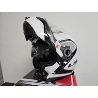 LS2 FF370 Armoury White Black Flip Helmet XS / Youth XL Crazy Clearance Sale