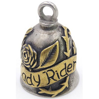 Golden Lady Rider Motorcycle Guardian Bell New