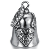 Heart and Wings Motorcycle Guardian Bell New