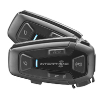 Interphone UCOM 8R Twin Pack Mesh Bluetooth Motorcycle Headset GPS up to 24 Riders