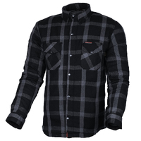 BGA Rebel Kevlar Protective Motorcycle Shirt Black Grey