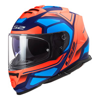 LS2 FF800 Storm Faster Matt Orange Blue Helmet 2XL CLEARANCE