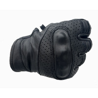 BGA Meldan Motorcycle Leather Gloves Black