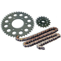 KTM 85 SX CHAIN AND SPROCKET KIT BIG WHL 2004-2011 14T F / 49T R STEEL GOLD CHAI