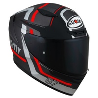 Suomy Track-1 E06 Full Face Helmet Gunmetal Red