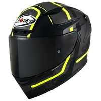 Suomy Track-1 E06 Full Face Helmet Gunmetal Yellow